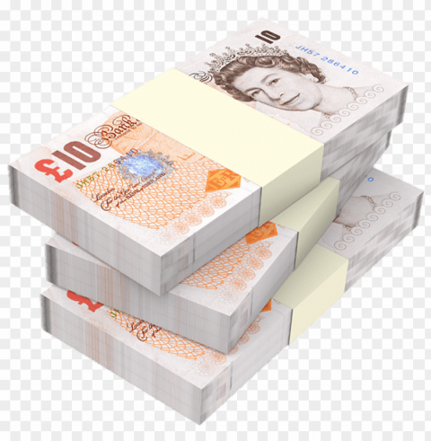 stacks of ten pound notes PNG transparent photos library