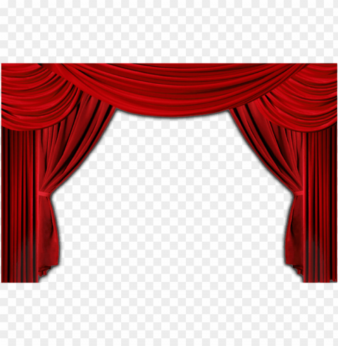 stage images gopelling - red curtains background Isolated Artwork in Transparent PNG Format