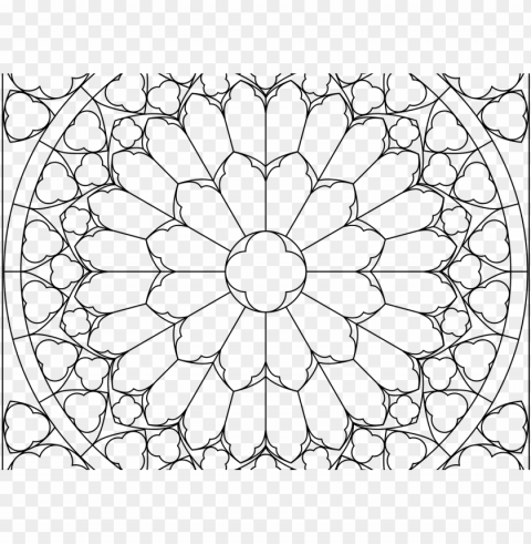 stained glass window coloring pages free with rose - stained glass windows colouring pages PNG images for personal projects