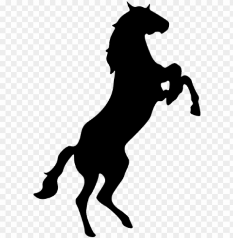 standing horse silhouette variant facing the right - standing horse silhouette Isolated Element in HighQuality PNG
