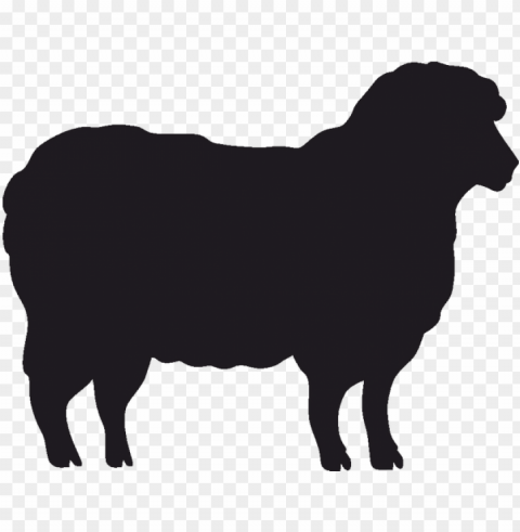 standing sheep black silhouette shape Isolated Design Element in HighQuality PNG
