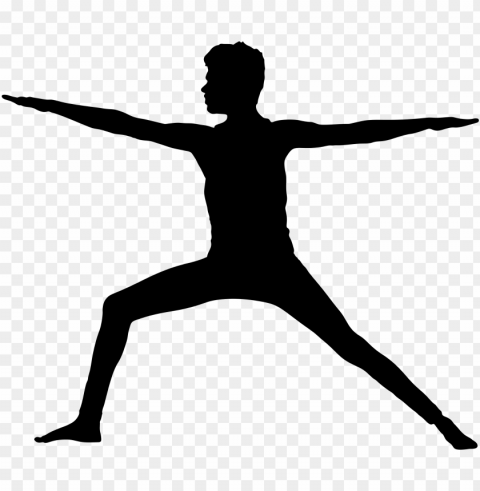 standing yoga poses - yoga pose silhouette ma Transparent Background PNG Isolated Graphic