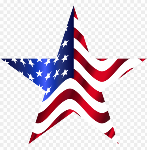 star american flag - star with american fla PNG Isolated Object with Clarity