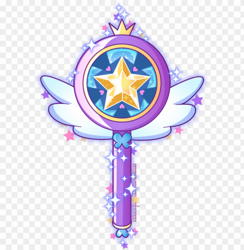 star butterfly and queen - star butterfly wand pixels Clean Background Isolated PNG Graphic