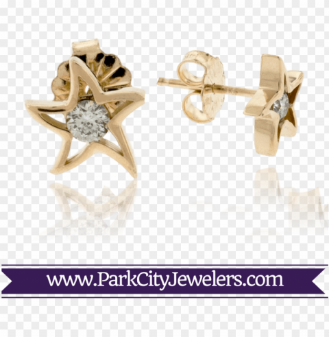 star fish stud earrings - elk ivory engagement rings ClearCut Background Isolated PNG Art