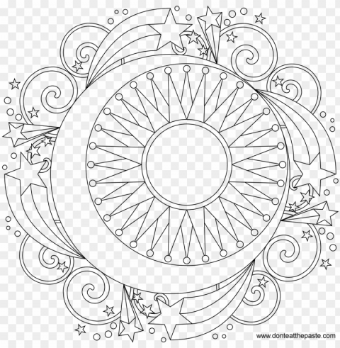 star mandala to color - mandala to color PNG for overlays
