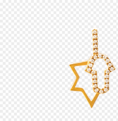 star of david and hamsa pendant - chai Free PNG images with transparency collection PNG transparent with Clear Background ID df731874