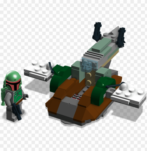 star wars boba fett microfighter - lego star wars slave 1 microfighter ClearCut PNG Isolated Graphic