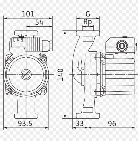 star z - wilo star-z252 em 230vac 1ph bze pump - 4029062 PNG Isolated Design Element with Clarity