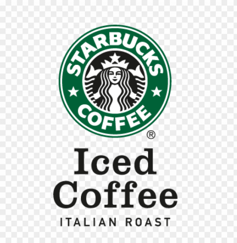 starbucks iced coffee vector logo download free Clean Background Isolated PNG Image