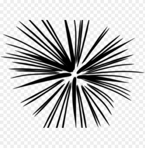 starburst clipart - free black and white firework Transparent Background Isolated PNG Character
