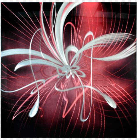 'starburst' square metal wall art - fractal art Isolated Design on Clear Transparent PNG