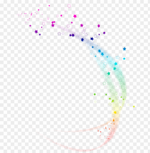 starlight rainbow colors light clipart Isolated Design Element in HighQuality Transparent PNG