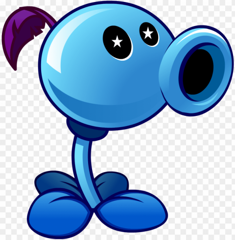 Starry Pea - Peashooter Plants Vs Zombies Clear Background Isolated PNG Object