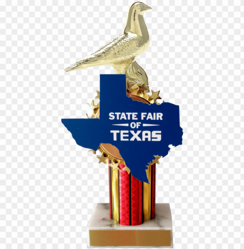 State Fair Pigeon Trophy With State Cutout Trophy Schoppys - Cow Trophy PNG Files With No Backdrop Required