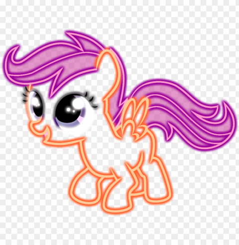 stay gold eyestrain warning female filly neon - cartoo PNG images for personal projects