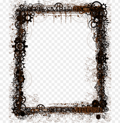 steampunk borders vector freeuse library - steampunk round border frames PNG Image Isolated on Clear Backdrop