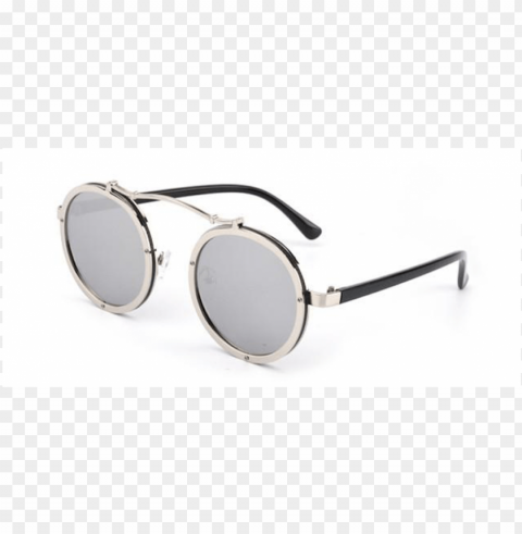 steampunk sunglasses - retro round steampunk sunglasses men vintage accessories No-background PNGs