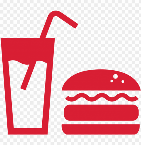 stencil templates stencils food icons pictogram - fast food icon red Isolated Graphic on Clear PNG