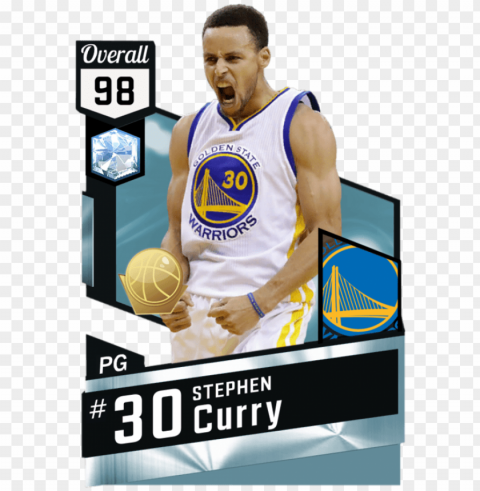 stephen curry diamond card - nba 2k18 stephen curry rati PNG Isolated Object with Clarity