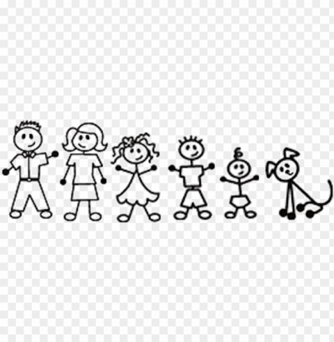 Stick Figure Car - Strichmännchen Familie Tattoo PNG Files With Transparent Backdrop Complete Bundle