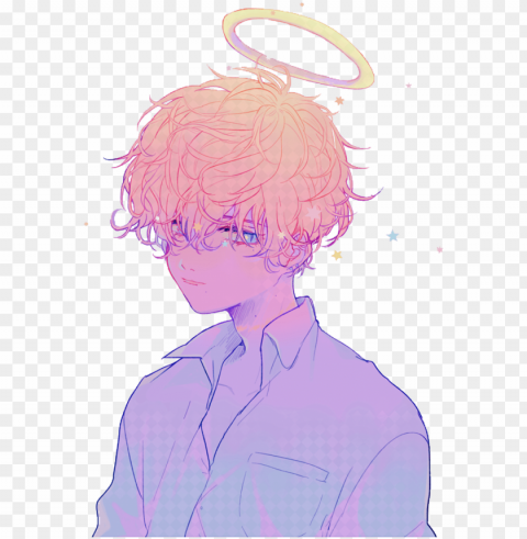 sticker anime aesthetic rainbow sad pastel japan boy - pastel anime boy icons PNG for online use