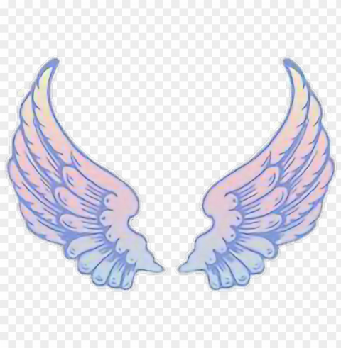sticker by la chica suicida - cartoon angel wings PNG transparent elements complete package