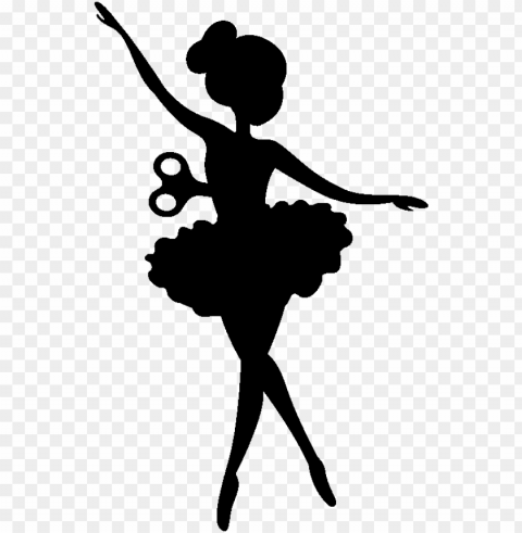 sticker danse petite ballerine ambiance sticker kc6957 - silhouette danseuse enfant PNG Graphic with Clear Isolation