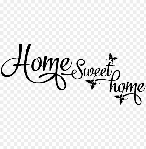 sticker home sweet home et papillons ambiance sticker - home sweet home citatio Clear background PNG images bulk