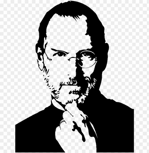sticker portrait steve jobs ambiance sticker si 0607 - steve jobs Isolated Item in HighQuality Transparent PNG