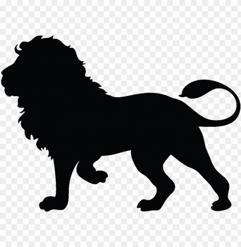 sticker silhouette lion majestueux - lion silhouette transparent Clear background PNG elements PNG transparent with Clear Background ID 9f6a7d21