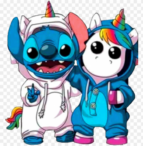 sticker stitch unicorn unicornio rainbow arcoiris kawaii - dabbing unicor Transparent graphics PNG