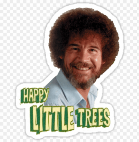 sticker375x360 - u1 - - bob ross happy little trees High-quality transparent PNG images comprehensive set