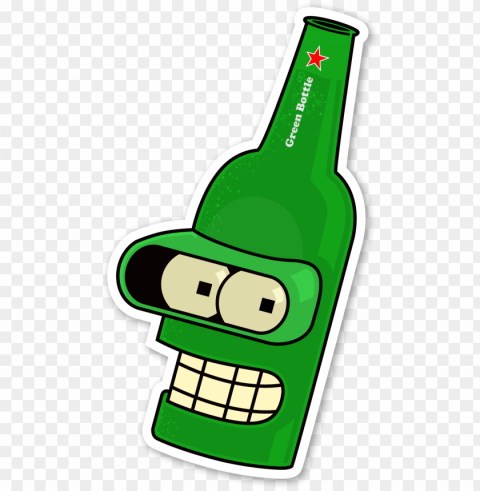 Stickers - Beer Bottle Alpha Channel Transparent PNG