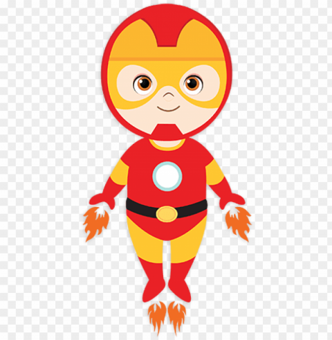 stickers for kids - coolteedesignz boy super hero - iron man - bodysuit Isolated PNG on Transparent Background