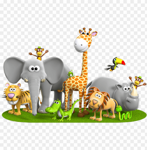 stickers for kids - jungle animal PNG files with clear backdrop collection