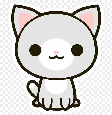 stickersalma pngkawaii cat kitty gatito gato freeto - imagenes de gatitos kawaii PNG images with no fees