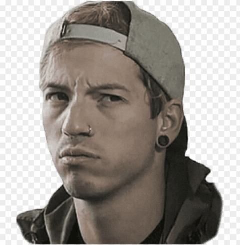 Стикер twenty one pilots - josh dun wtf face Clear PNG pictures package