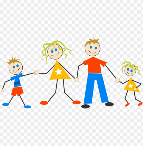 stock figure big image - stick figure family of 4 PNG transparent graphics for download