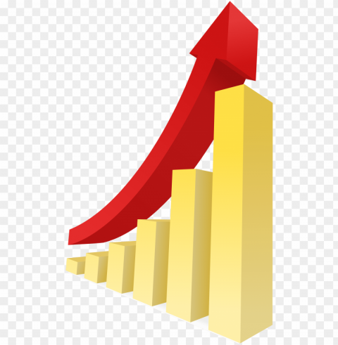 stock market graph up image - graph going up transparent Isolated Subject on Clear Background PNG