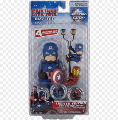 stock photo - neca captain america civil war gift set Transparent PNG Isolated Item