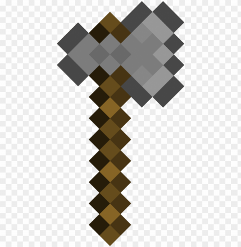 stone axe - machado minecraft Transparent Background PNG Isolated Illustration
