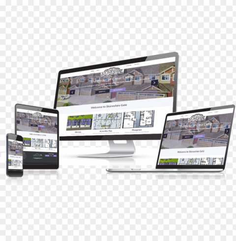 stoneshire gate responsive website design - website template Transparent PNG Image Isolation