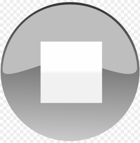 stop button white PNG transparent elements package