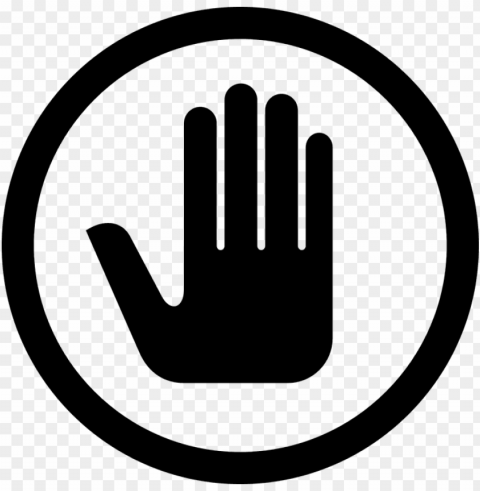 stop hand PNG Graphic with Transparent Isolation