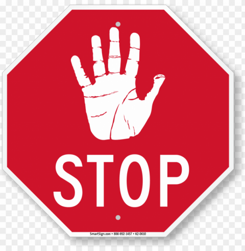 stop sign transparent image - hand stop sign PNG Graphic with Clear Isolation