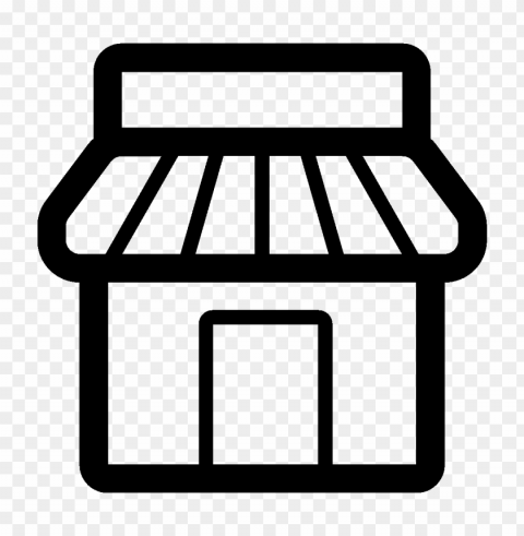 Store Marketplace Shopping Black Icon PNG Graphics With Transparent Backdrop