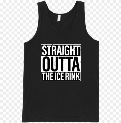 straight outta the ice rink hockey tank - eat ass tank to Transparent PNG Isolated Object Design
