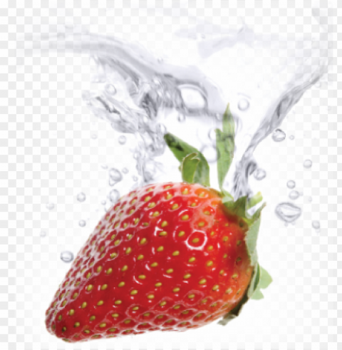 strawberries water freeuse download - strawberry juice splash PNG Image with Isolated Graphic