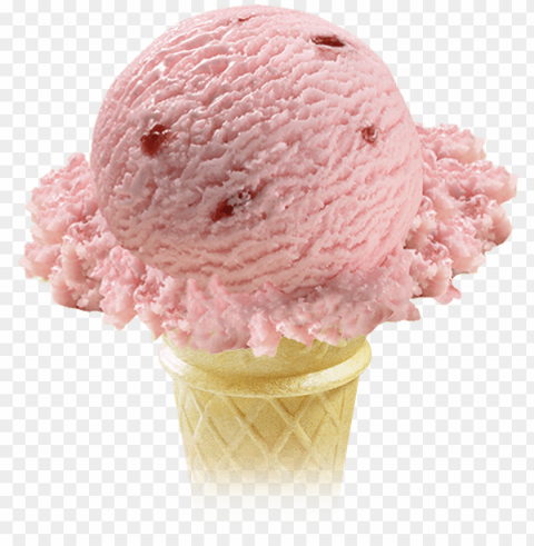 strawberry by the scoop ice cream - strawberry ice cream scoo Isolated Item on Transparent PNG
